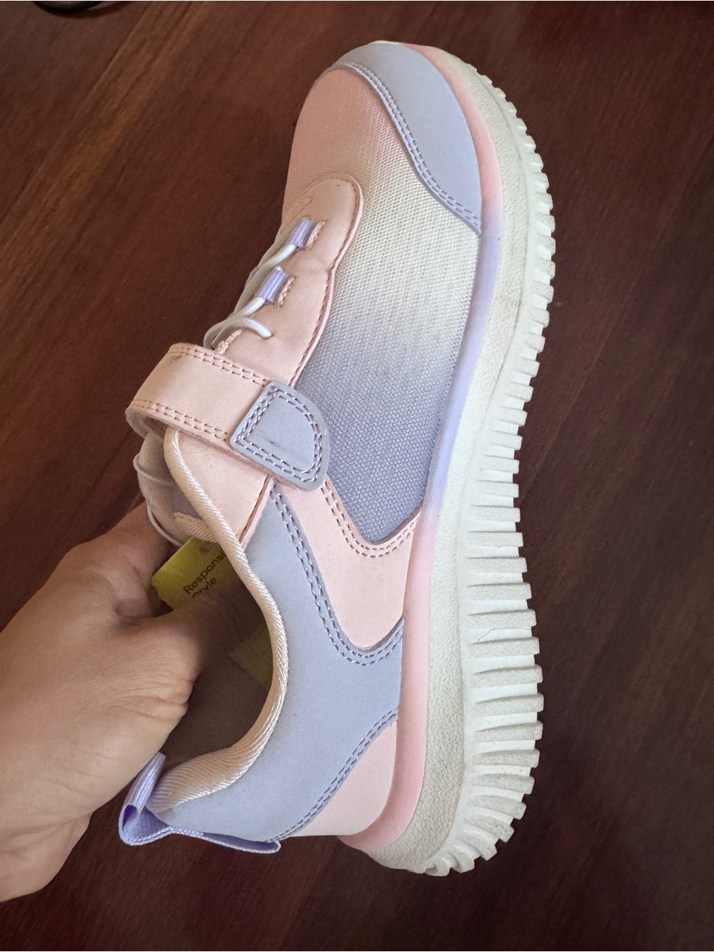 Women size 5 1 side(right side)Pastel Pink & Lavender Athletic Sneaker